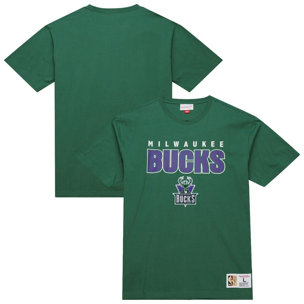 Milwaukee Bucks Hardwood Classics Throw It Back Premium T-Shirt Green