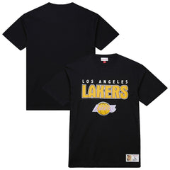 Los Angeles Lakers Hardwood Classics Throw It Back Premium T-Shirt Black