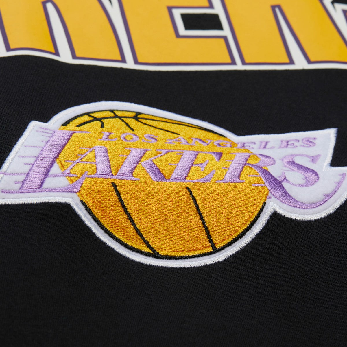 Los Angeles Lakers Hardwood Classics Throw It Back Premium T-Shirt Black