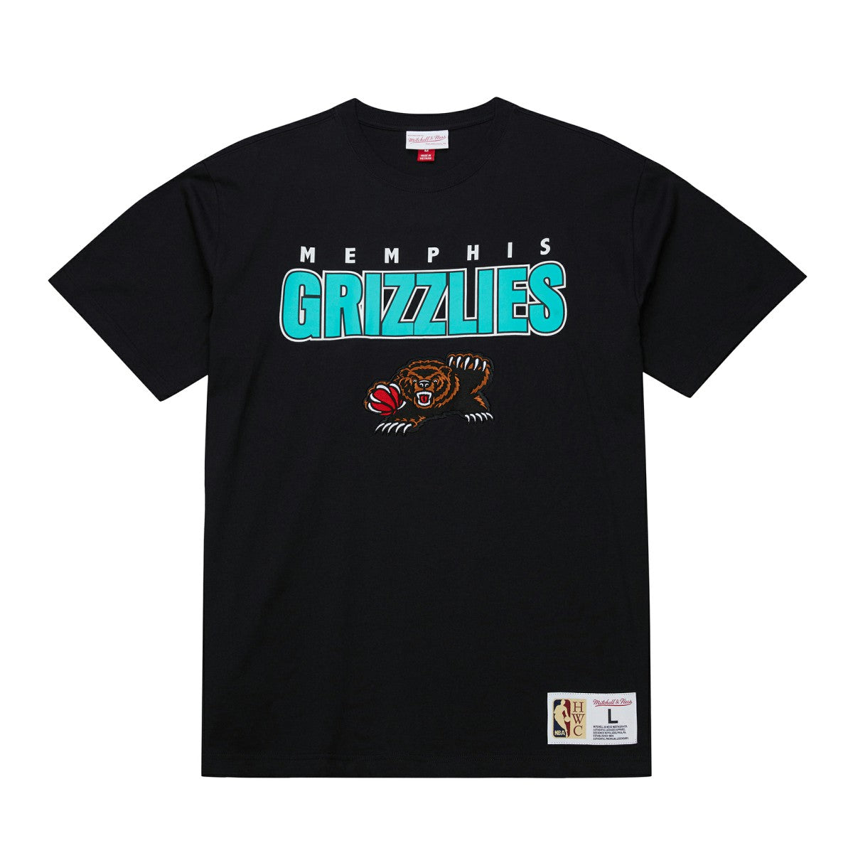 Memphis Grizzlies Hardwood Classics Throw It Back Premium T-Shirt Black