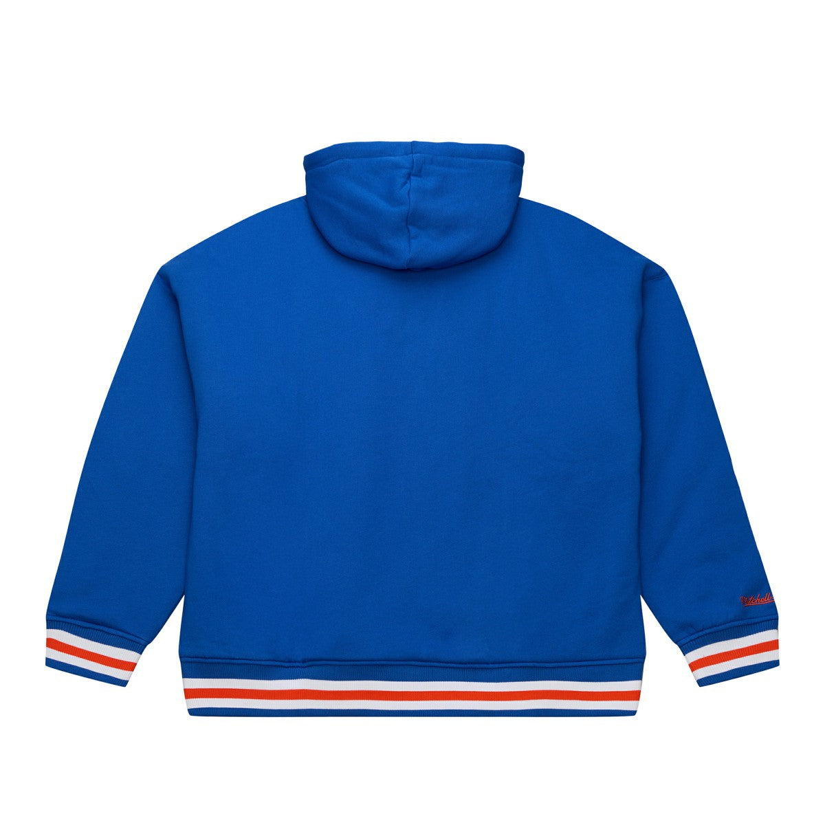 New York Knicks Throw It Back Quilted Fleece Quarter-Zip Hoodie Blue