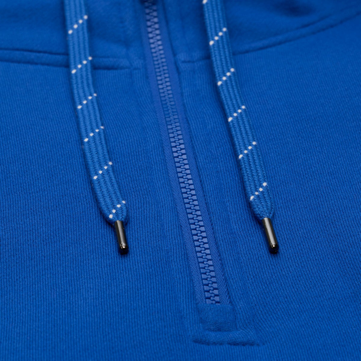 New York Knicks Throw It Back Quilted Fleece Quarter-Zip Hoodie Blue