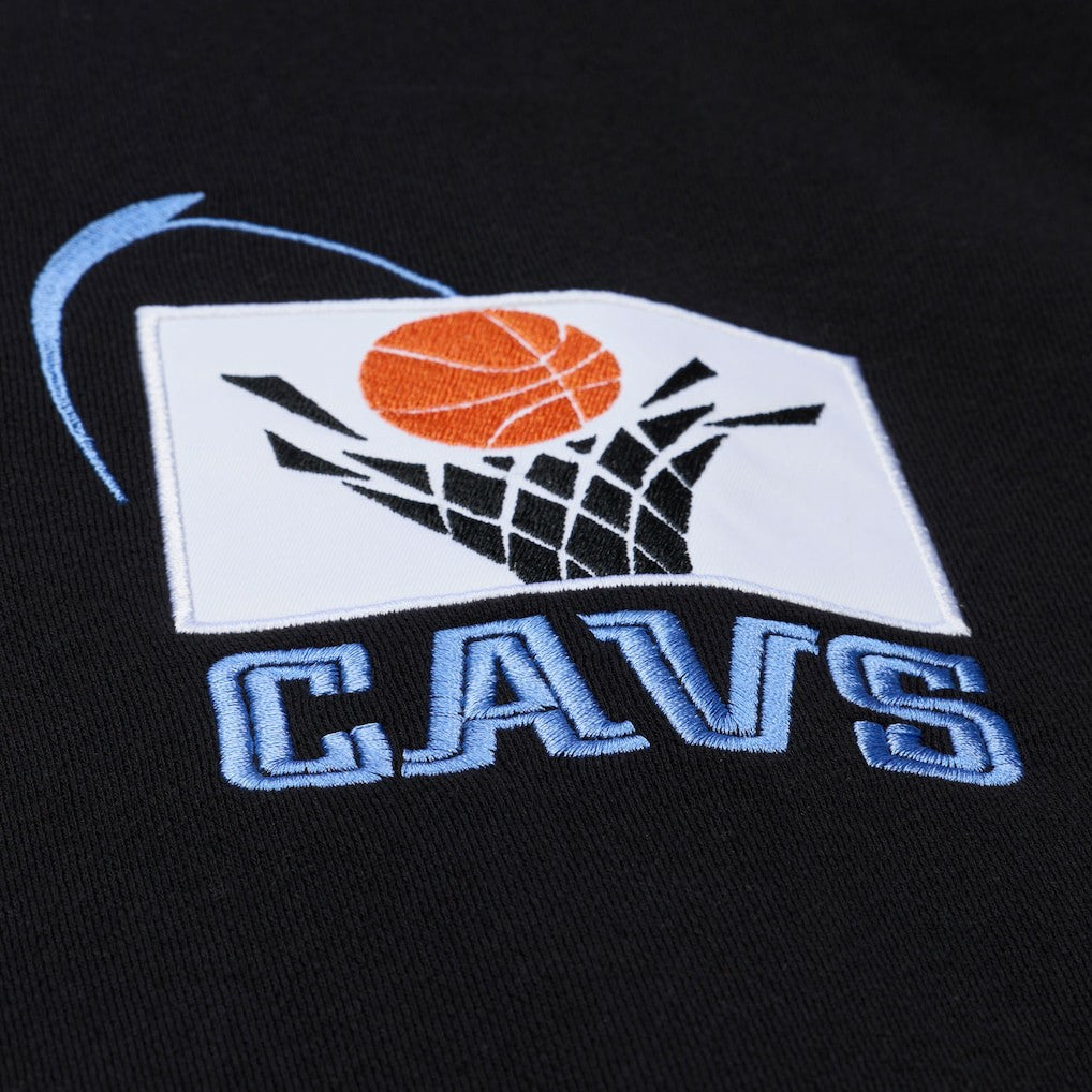 Cleveland Cavaliers Throw It Back Quilted Fleece Quarter-Zip Hoodie Black