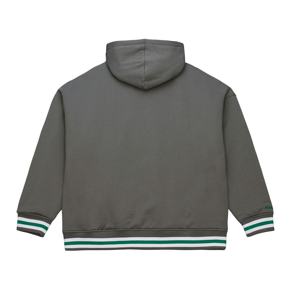 Milwaukee Bucks Throw It Back Quilted Fleece Quarter-Zip Hoodie Gray