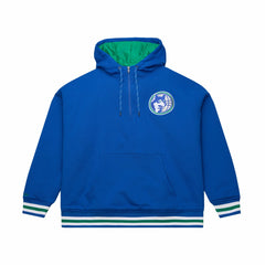 Minnesota Timberwolves Throw It Back Quilted Fleece Quarter-Zip Hoodie Royal