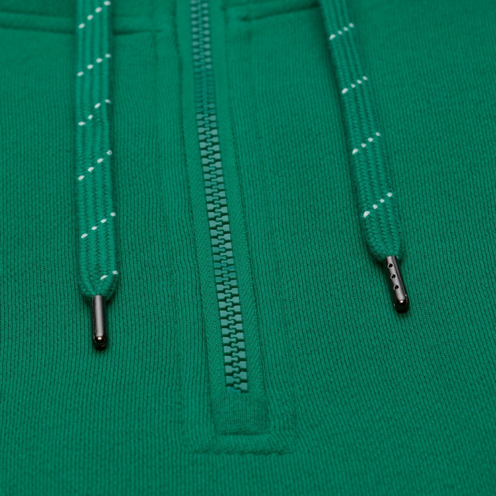 Boston Celtics Throw It Back Quilted Fleece Quarter-Zip Hoodie Green