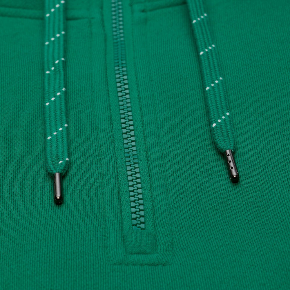 Boston Celtics Throw It Back Quilted Fleece Quarter-Zip Hoodie Green