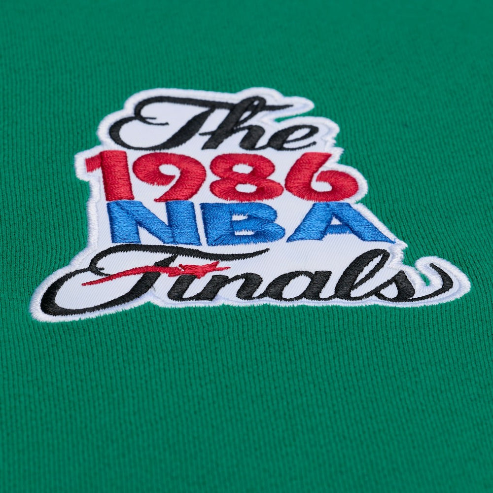 Boston Celtics Throw It Back Quilted Fleece Quarter-Zip Hoodie Green