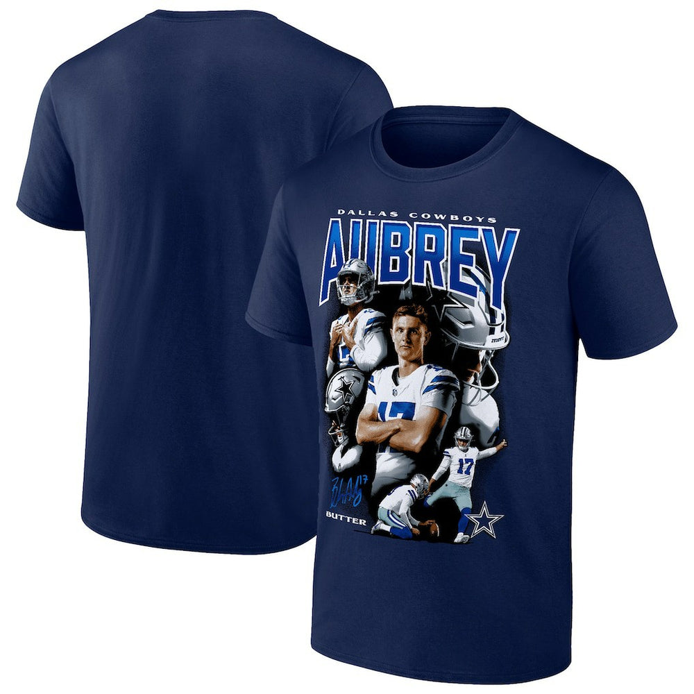 Brandon Aubrey Dallas Cowboys Collage T-Shirt Navy