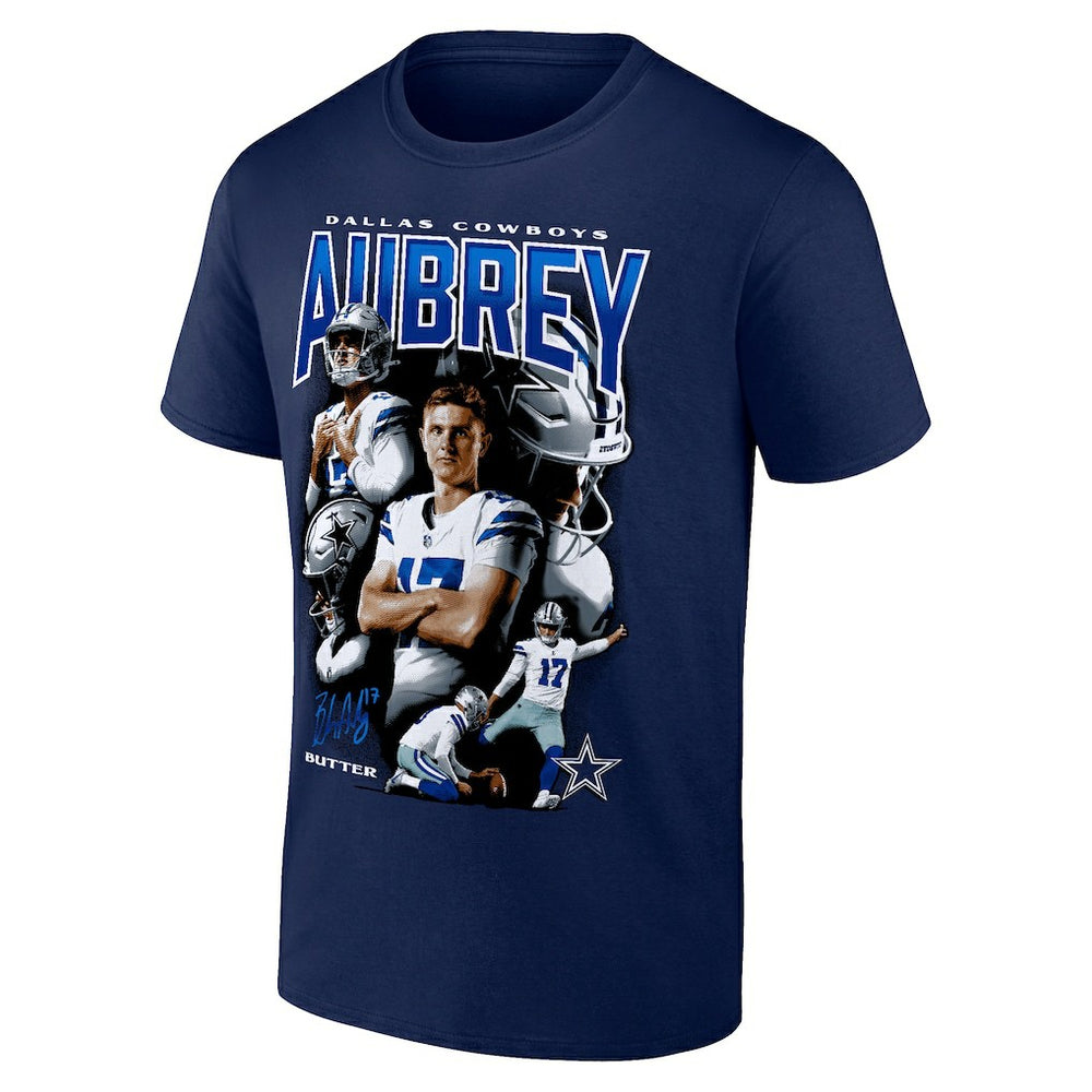 Brandon Aubrey Dallas Cowboys Collage T-Shirt Navy
