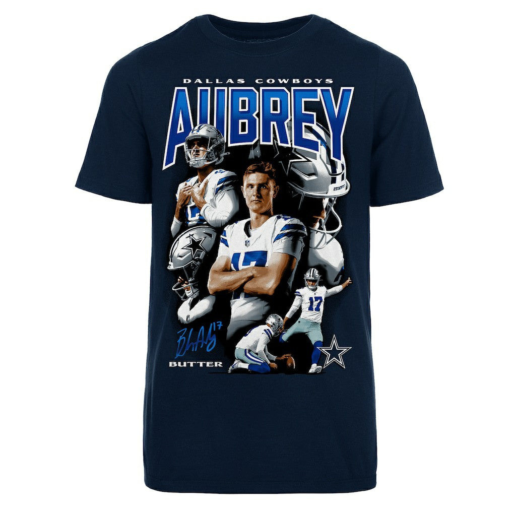 Brandon Aubrey Dallas Cowboys Youth Collage T-Shirt Navy