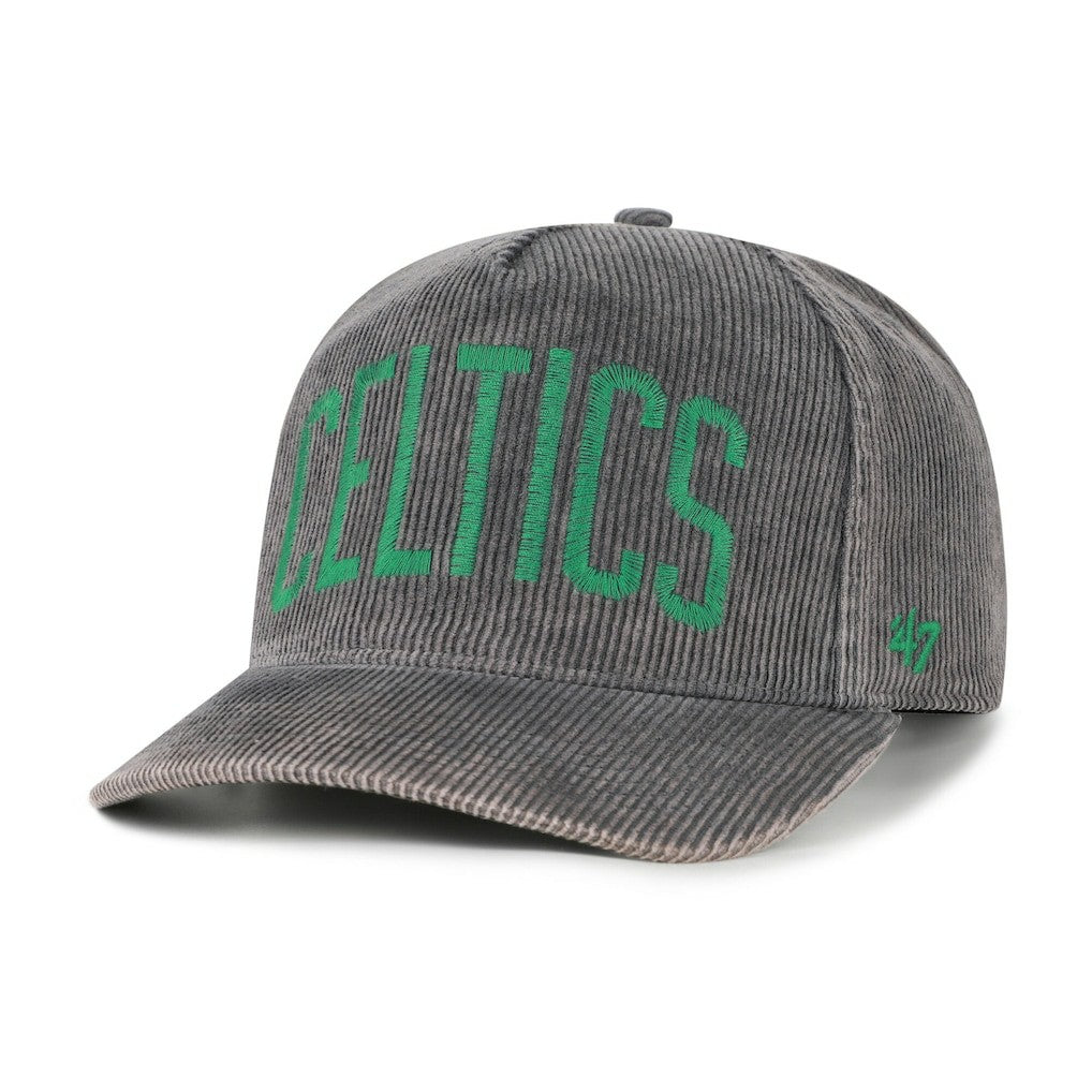 Boston Celtics '47 Reclaim Snow Wash Corduroy Adjustable Hitch Hat Charcoal