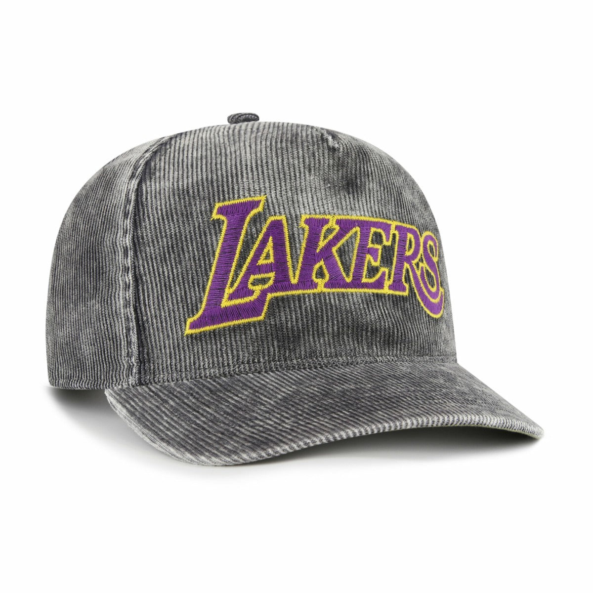 Los Angeles Lakers '47 Reclaim Snow Wash Corduroy Adjustable Hitch Hat Charcoal