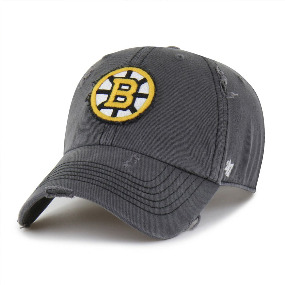 NHL Boston Bruins '47 Weathered Clean Up Adjustable Hat - Charcoal