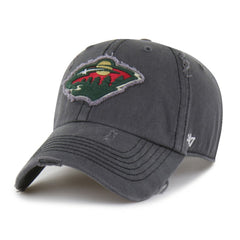 NHL Minnesota Wild '47 Weathered Clean Up Adjustable Hat - Charcoal