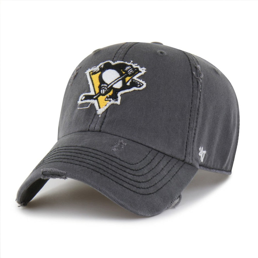 NHL Pittsburgh Penguins '47 Weathered Clean Up Adjustable Hat - Charcoal