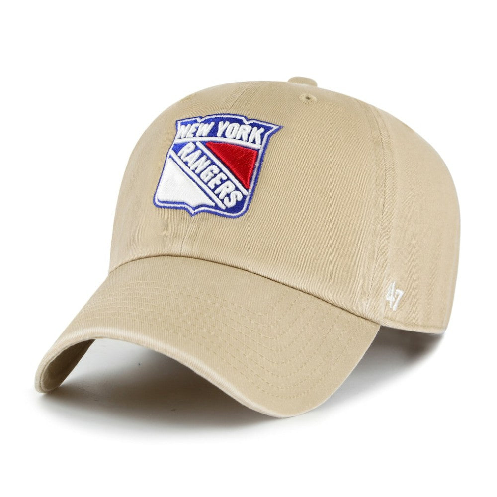 NHL New York Rangers '47 Logo Clean Up Adjustable Hat - Khaki