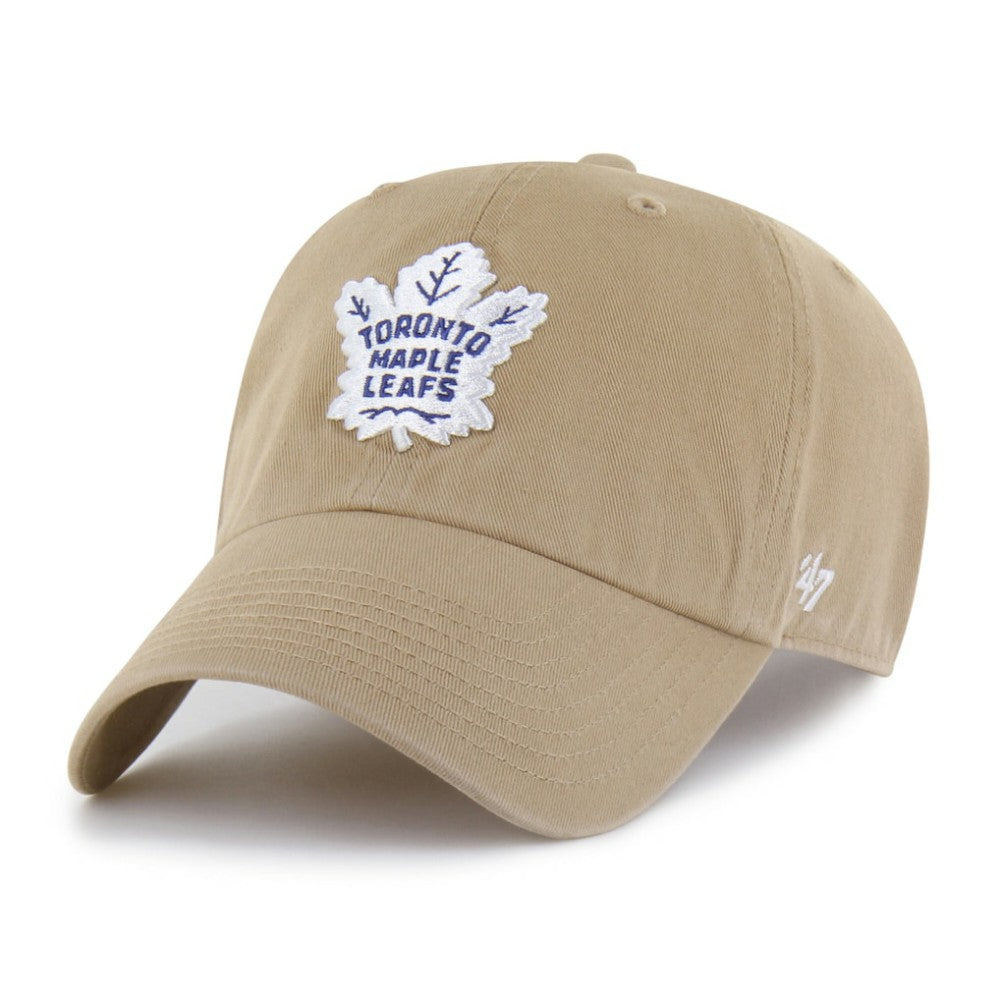 NHL Toronto Maple Leafs '47 Logo Clean Up Adjustable Hat - Khaki