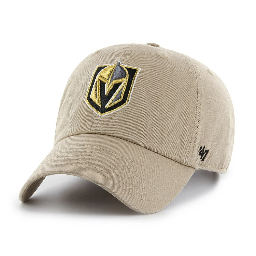 NHL Vegas Golden Knights '47 Logo Clean Up Adjustable Hat - Khaki