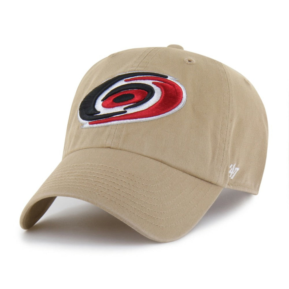 NHL Carolina Hurricanes '47 Logo Clean Up Adjustable Hat - Khaki