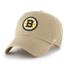 NHL Boston Bruins '47 Logo Clean Up Adjustable Hat - Khaki