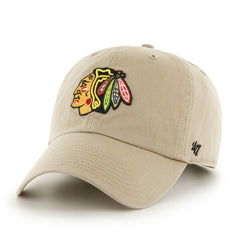 NHL Chicago Blackhawks '47 Logo Clean Up Adjustable Hat - Khaki