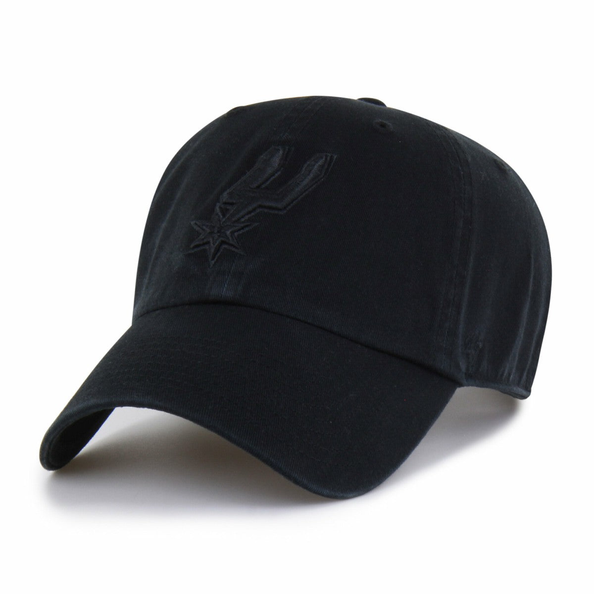 San Antonio Spurs '47 Black on Black Clean Up Adjustable Hat