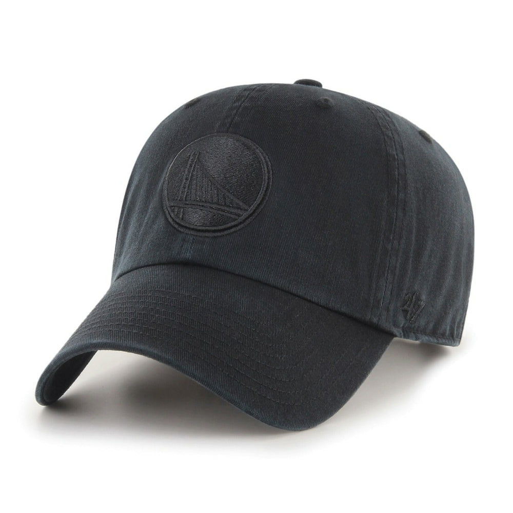 Golden State Warriors '47 Black on Black Clean Up Adjustable Hat