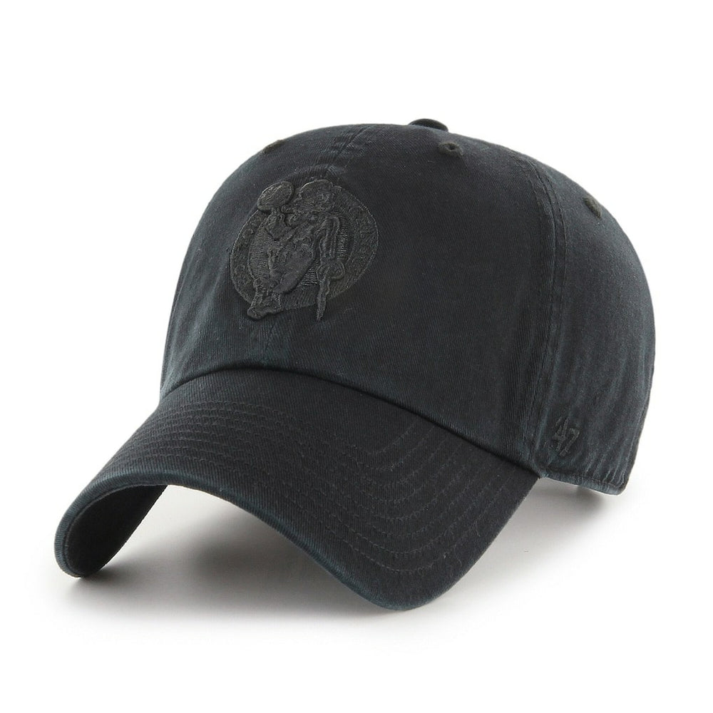 Boston Celtics '47 Black on Black Clean Up Adjustable Hat