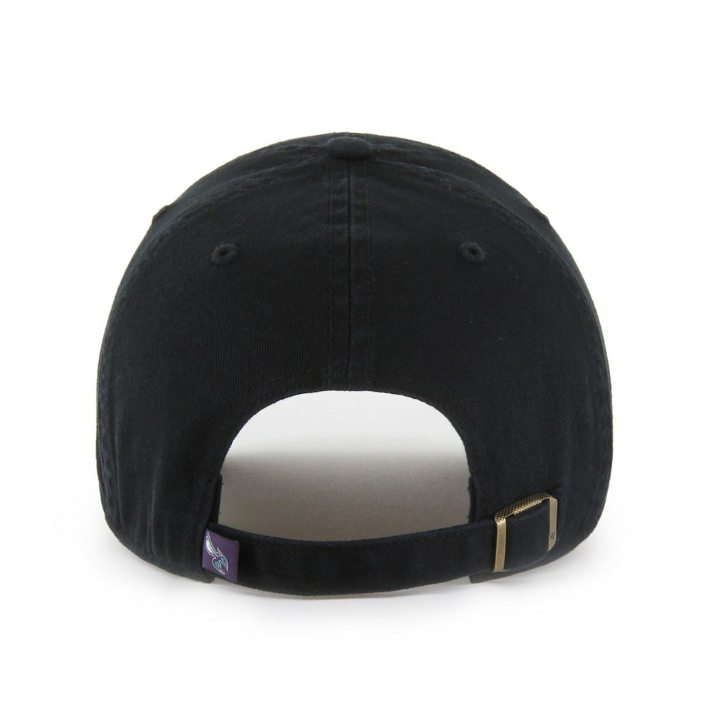 Charlotte Hornets '47 Black on Black Clean Up Adjustable Hat