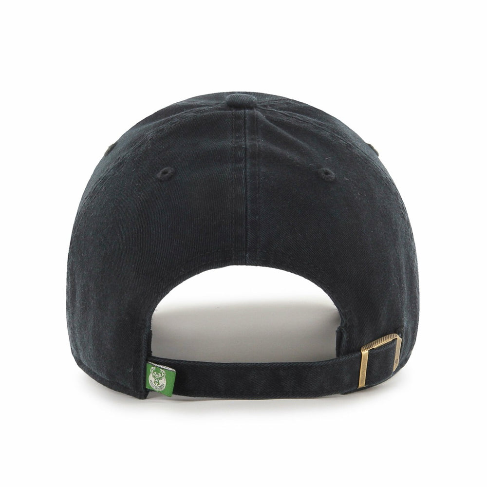 Milwaukee Bucks '47 Black on Black Clean Up Adjustable Hat