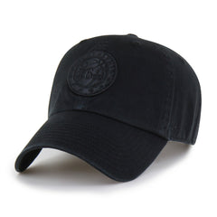 Philadelphia 76ers '47 Black on Black Clean Up Adjustable Hat