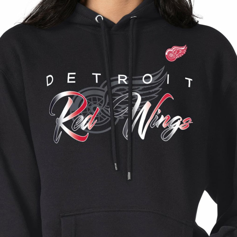 NHL Detroit Red Wings G-III 4Her by Carl Banks Shadow Logo Fleece Pullover Hoodie - Black