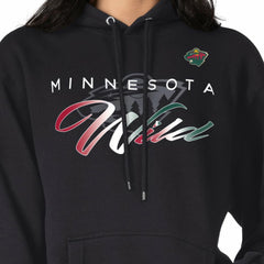 NHL Minnesota Wild G-III 4Her by Carl Banks Shadow Logo Fleece Pullover Hoodie - Black