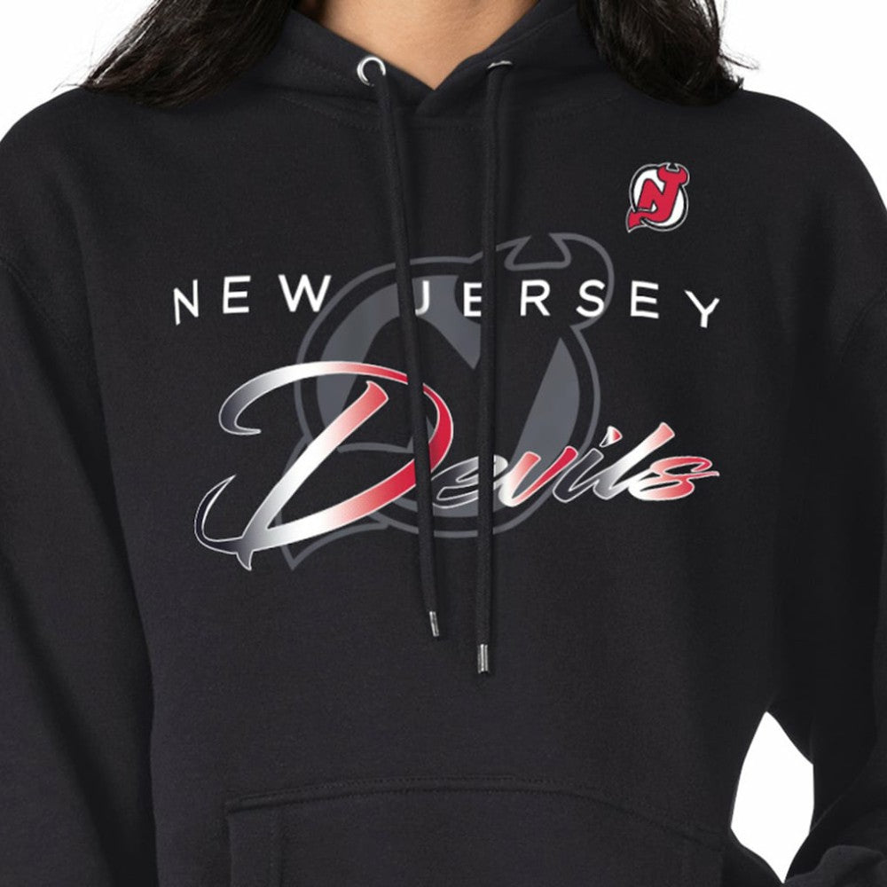 NHL New Jersey Devils G-III 4Her by Carl Banks Shadow Logo Fleece Pullover Hoodie - Black