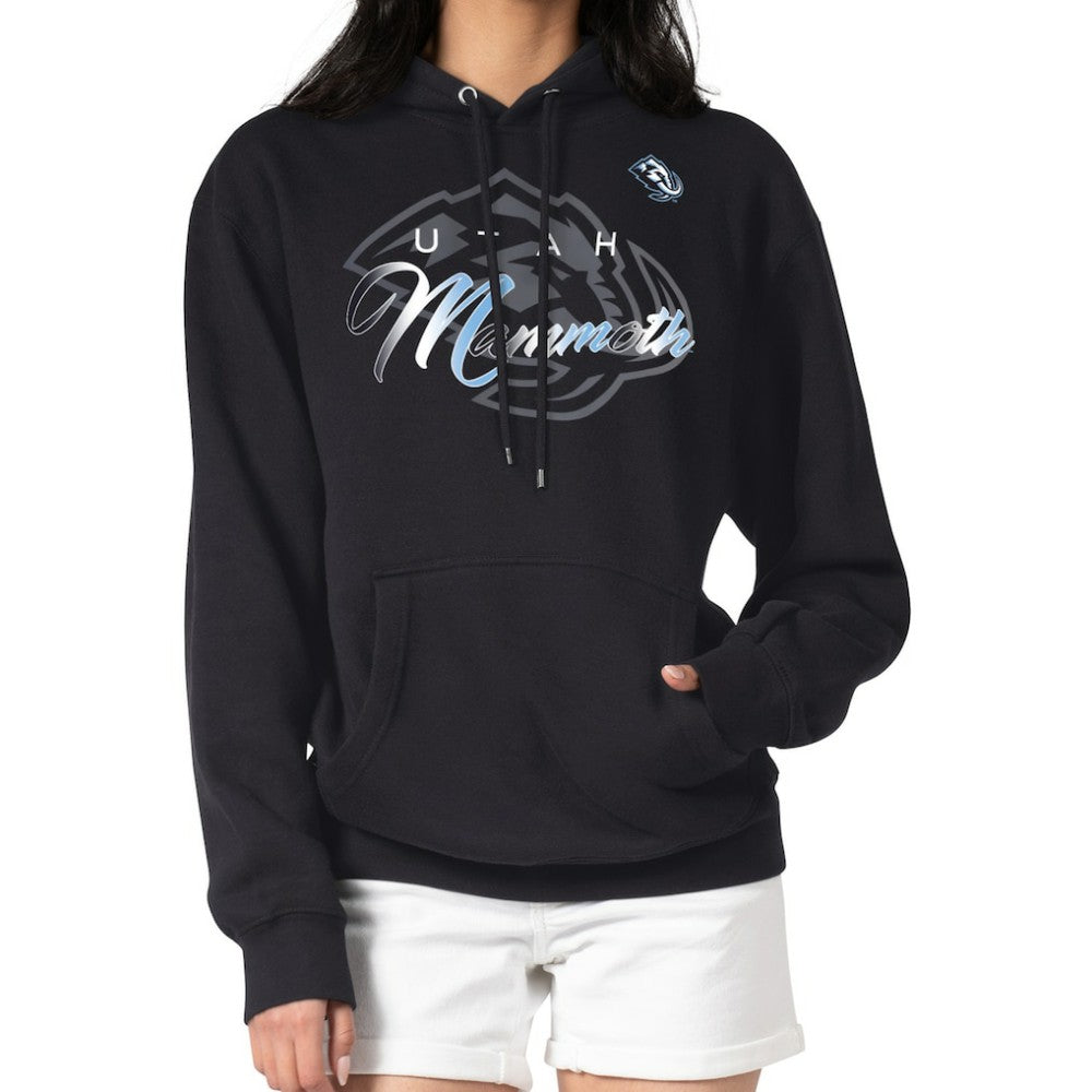 NHL Utah Mammoth G-III 4Her by Carl Banks Shadow Logo Fleece Pullover Hoodie - Black