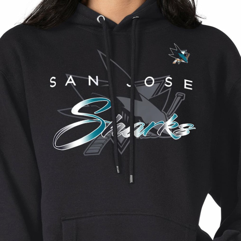 NHL San Jose Sharks G-III 4Her by Carl Banks Shadow Logo Fleece Pullover Hoodie - Black