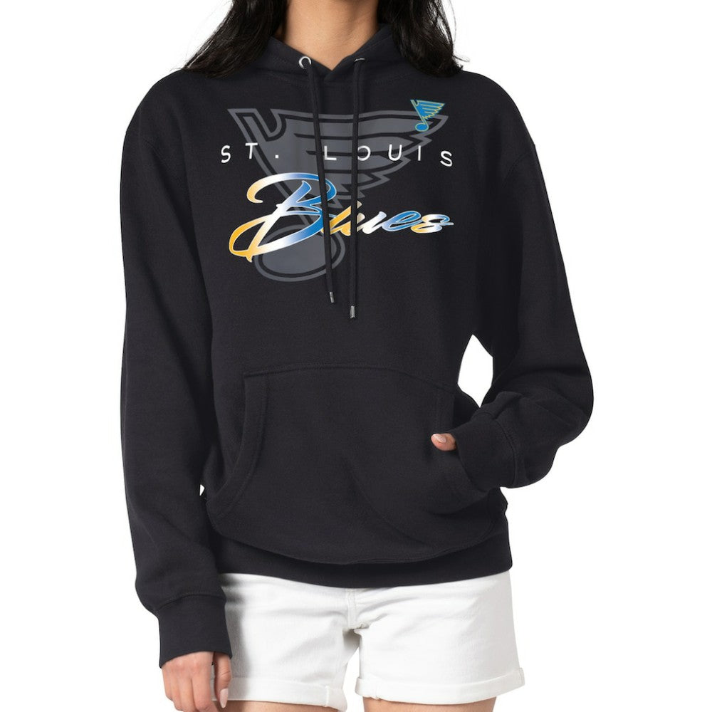 NHL St. Louis Blues G-III 4Her by Carl Banks Shadow Logo Fleece Pullover Hoodie - Black