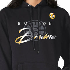 NHL Boston Bruins G-III 4Her by Carl Banks Shadow Logo Fleece Pullover Hoodie - Black