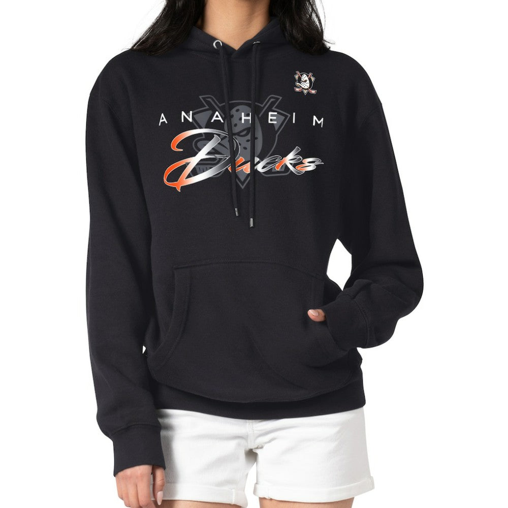 NHL Anaheim Ducks G-III 4Her by Carl Banks Shadow Logo Fleece Pullover Hoodie - Black
