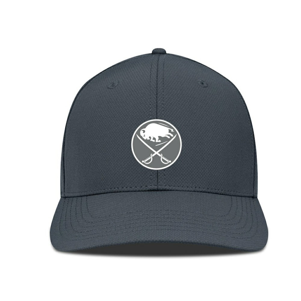 NHL Buffalo Sabres Levelwear Rise Slate & Snow Structured Flex Hat - Charcoal