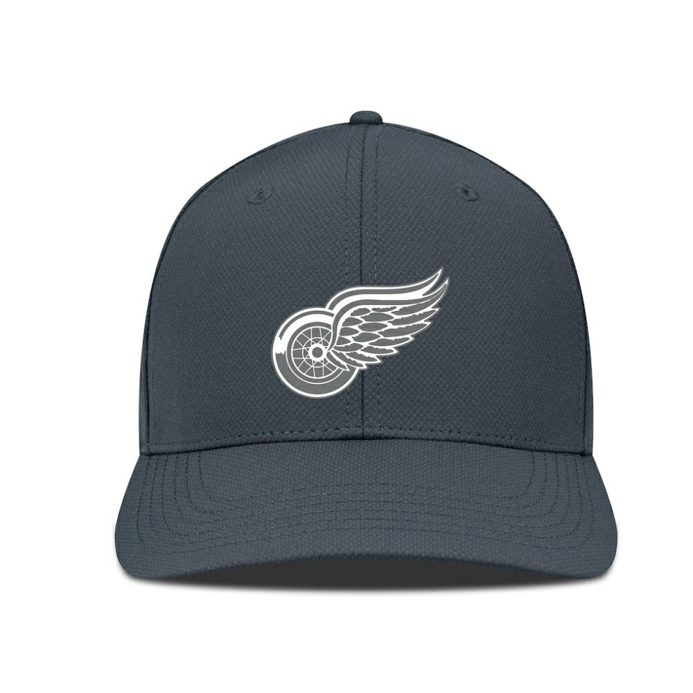 NHL Detroit Red Wings Levelwear Rise Slate & Snow Structured Flex Hat - Charcoal