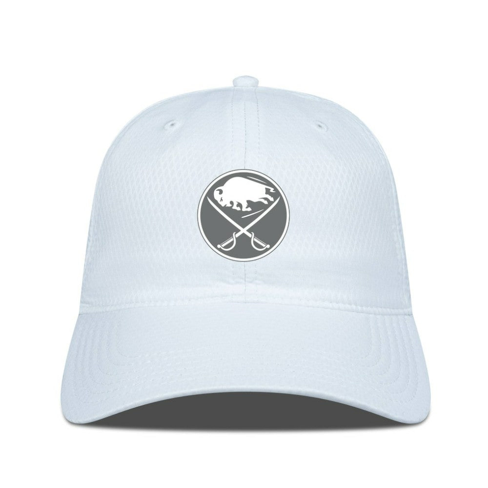 NHL Buffalo Sabres Levelwear Matrix Slate & Snow Unstructured Adjustable Hat - White