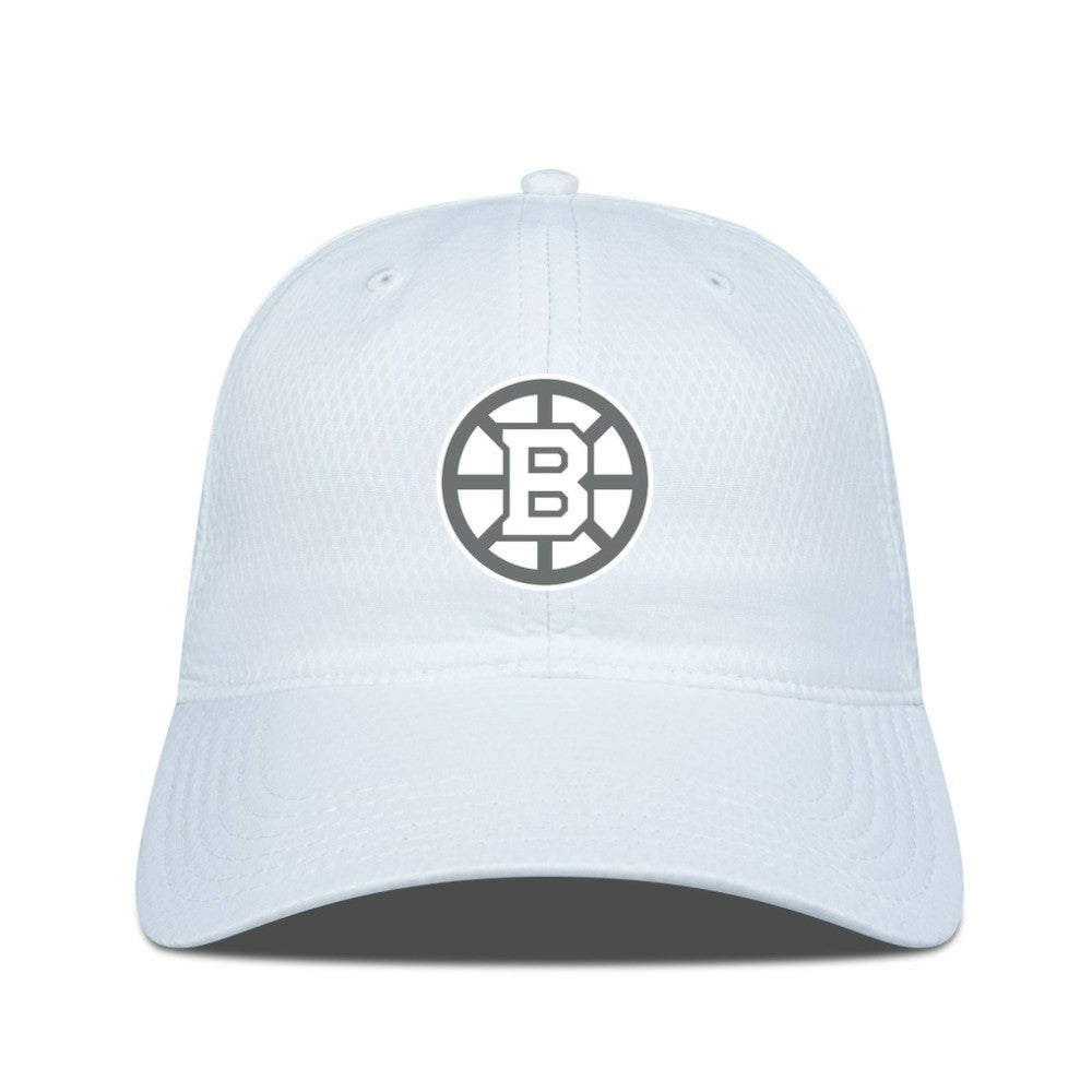 NHL Boston Bruins Levelwear Matrix Slate & Snow Unstructured Adjustable Hat - White