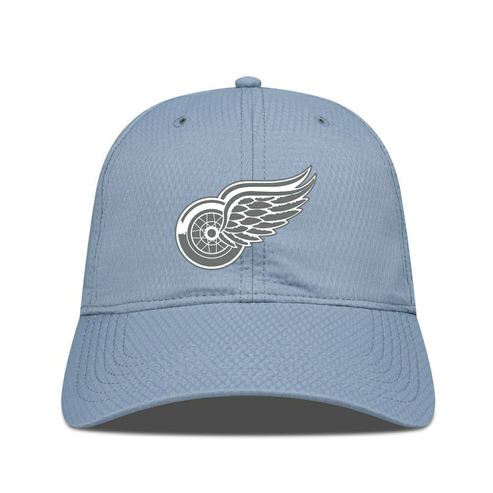 NHL Detroit Red Wings Levelwear Matrix Slate & Snow Unstructured Adjustable Hat - Blue