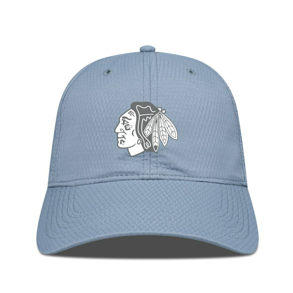 NHL Chicago Blackhawks Levelwear Matrix Slate & Snow Unstructured Adjustable Hat - Blue