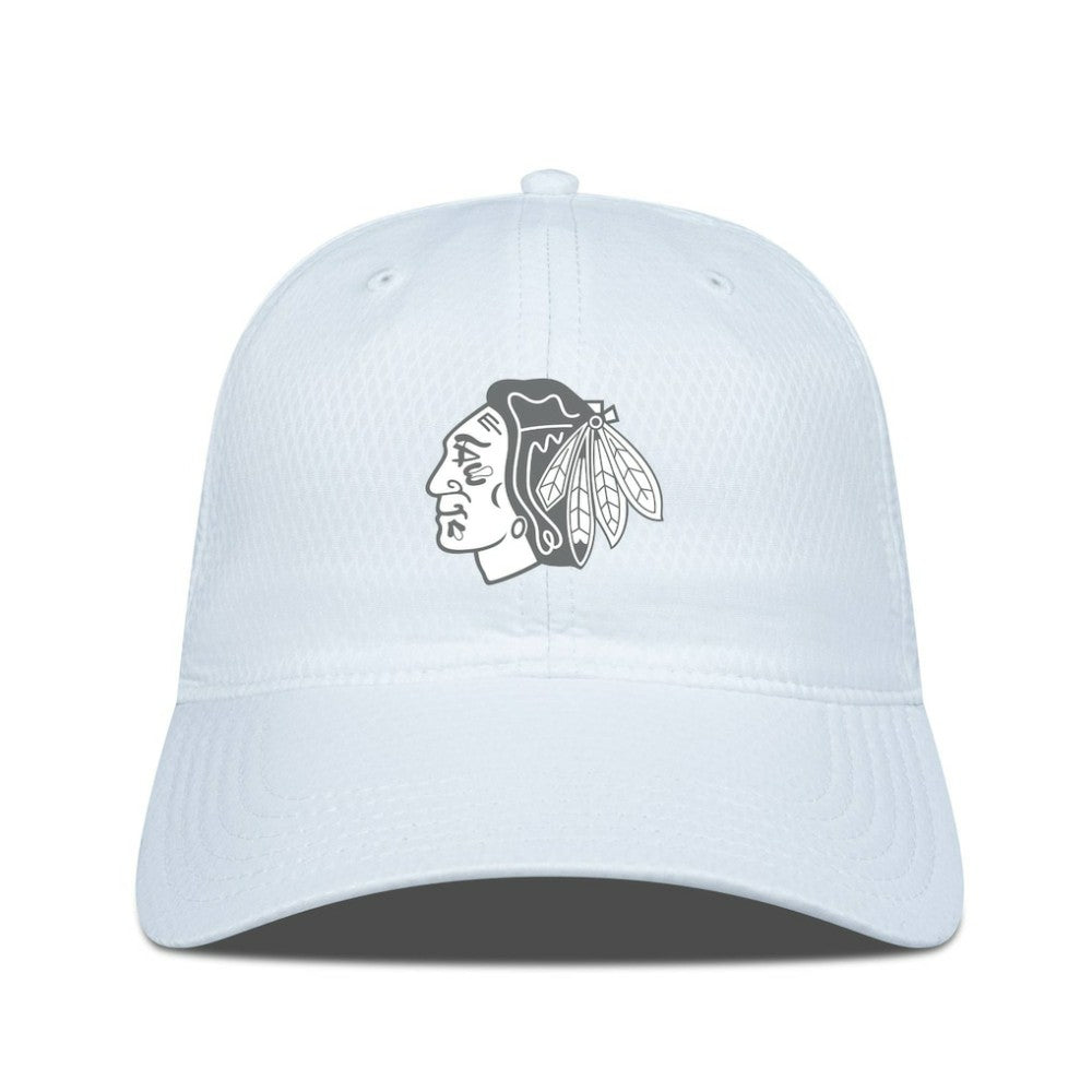 NHL Chicago Blackhawks Levelwear Matrix Slate & Snow Unstructured Adjustable Hat - White