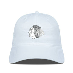 NHL Chicago Blackhawks Levelwear Matrix Slate & Snow Unstructured Adjustable Hat - White