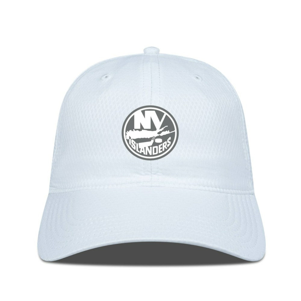 NHL New York Islanders Levelwear Matrix Slate & Snow Unstructured Adjustable Hat - White