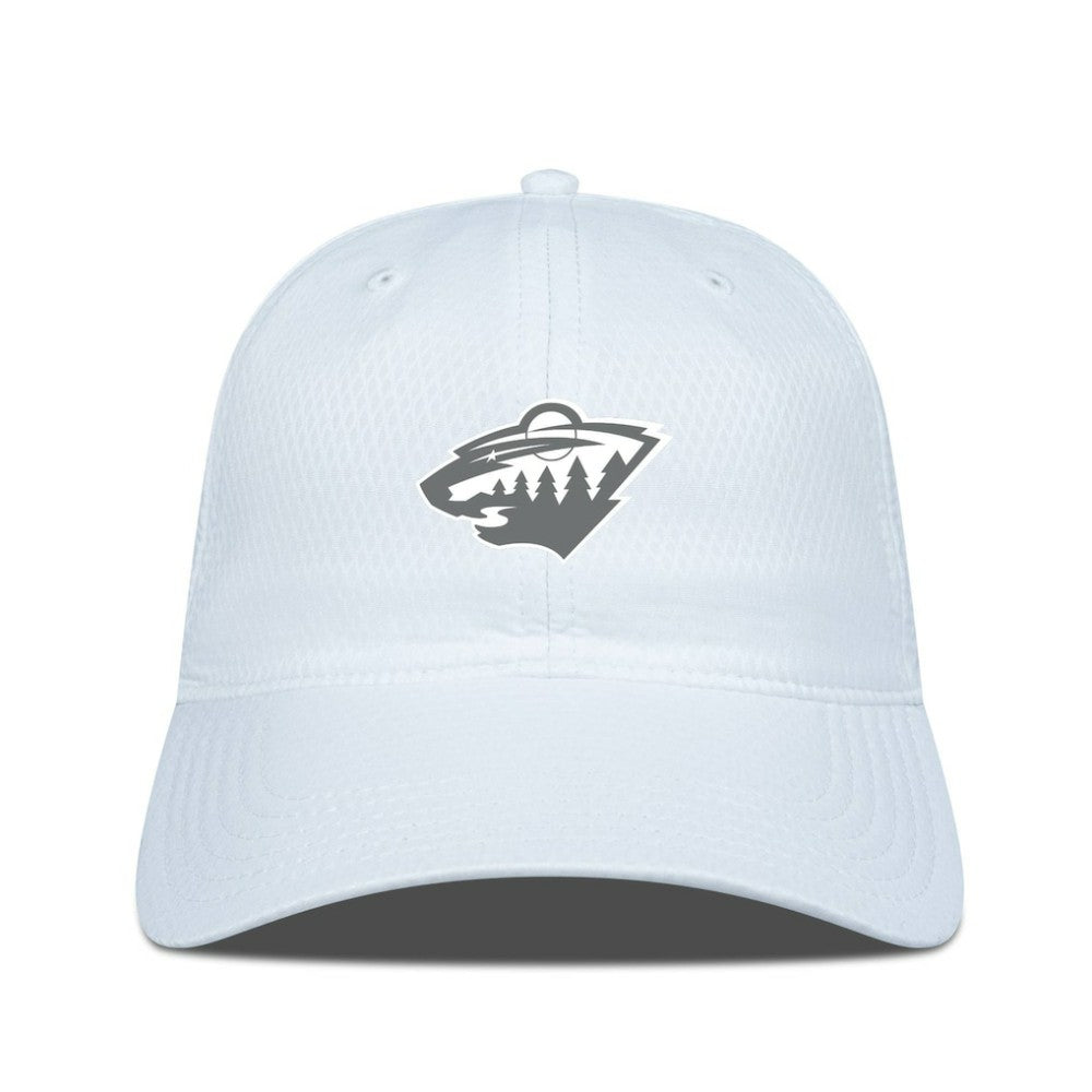NHL Minnesota Wild Levelwear Matrix Slate & Snow Unstructured Adjustable Hat - White